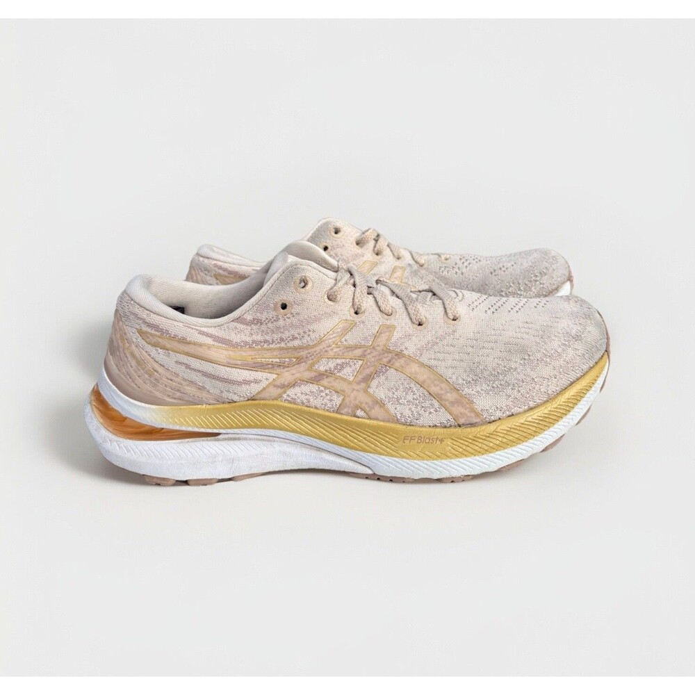 Asics Gel Kayano 29 Womens Size 7.5 Cream Gold 1012B272 Running Shoes Pre-Owned